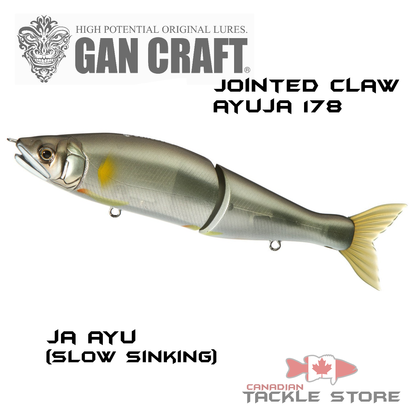 Gan Craft Jointed Claw 178 Ghost Baitfish FLOATING