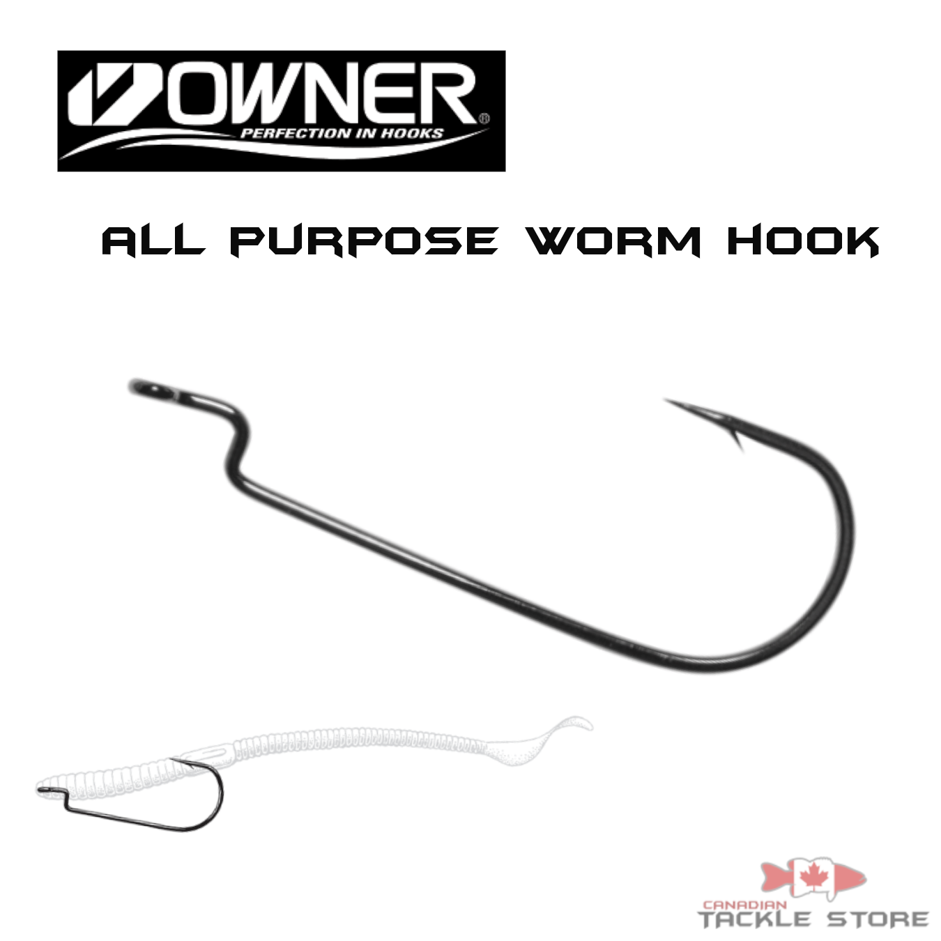 Owner All Purpose Worm Hook – Canadian Tackle Store