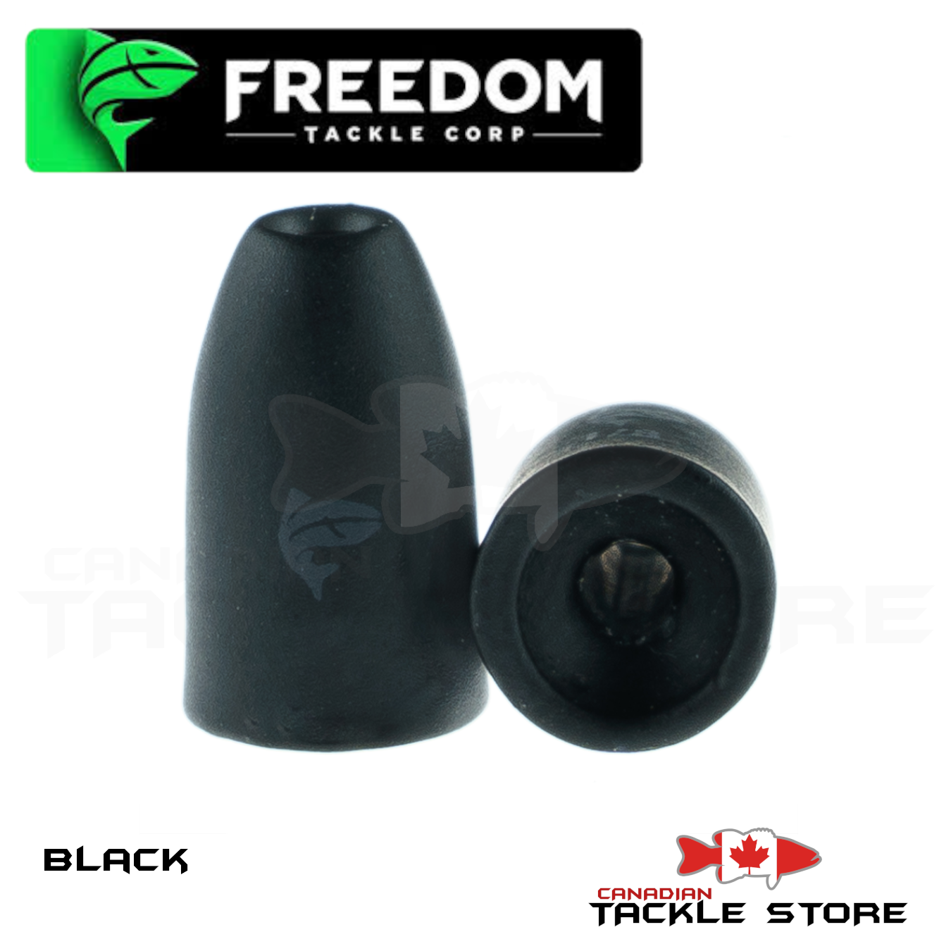 Freedom Tackle Tungsten Bullet Weight 1/16 OZ / Black