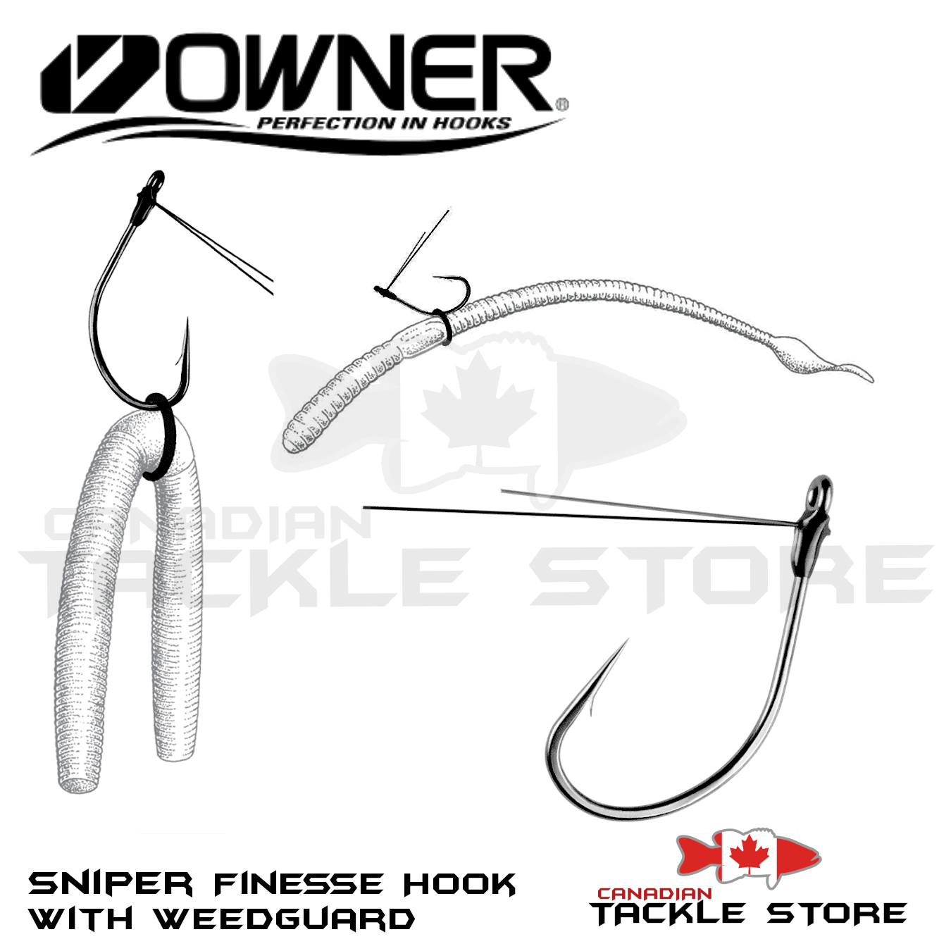 Owner Hooks Sniper Finesse Hooks – Canadian Tackle Store