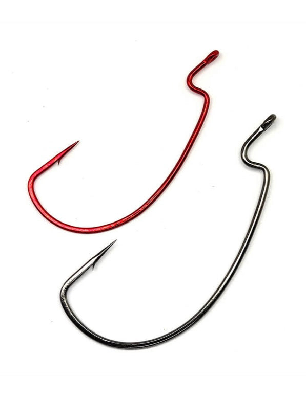 20pcs Fishing Offset Worm Hooks for Bass Fishing Rubber Worms Ewg