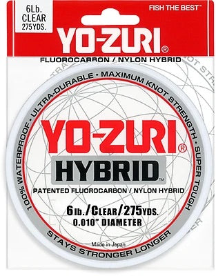 8LB-600YD CLEAR YO-ZURI HYBRID Fluorocarbon Fishing Line