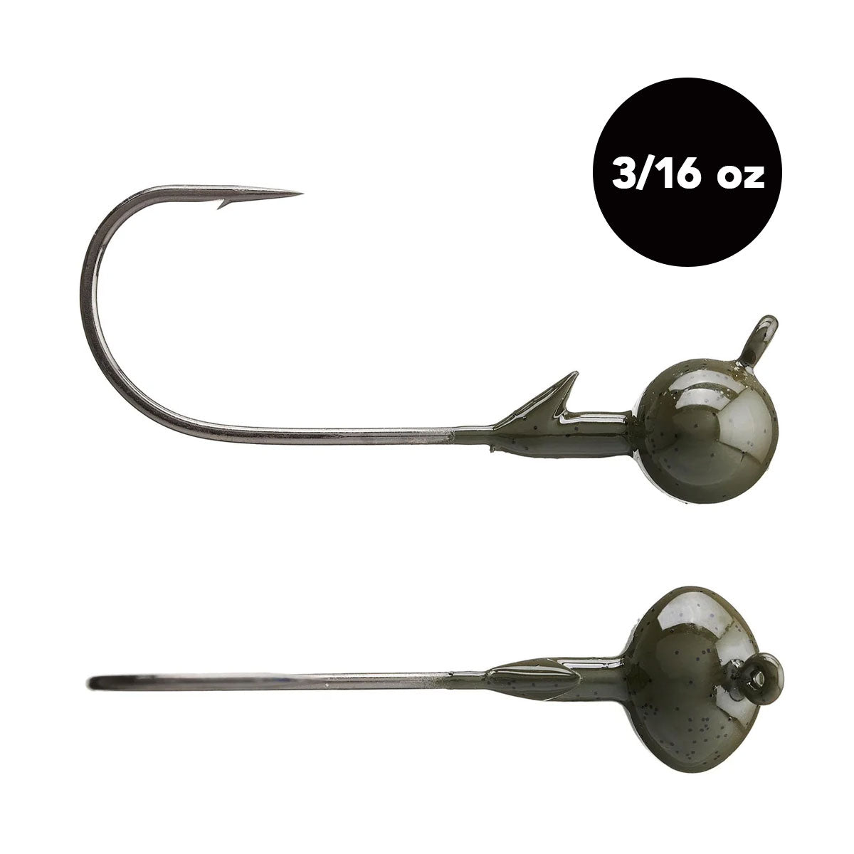 3/16 oz Tungsten Football Jig Head (3 pack) - Available in 2 Colors! - WOO! TUNGSTEN