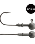 3/16 oz Tungsten Ball Head Jig Head (3 pack) - Available in 3 Colors! - WOO! TUNGSTEN