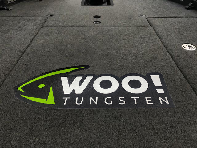 WOO! TUNGSTEN Limited Edition Full Size Green/Black WOO! Carpet Decal (24 inch)