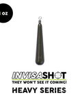 1 oz HEAVY SERIES INVISASHOT Tungsten Drop Shot Weight - Closed Eye (1 pack) - WOO! TUNGSTEN