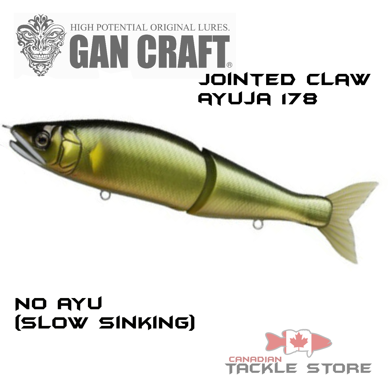 GANCRAFT JOINTED CLAW178 邪鮎HALF SKULL BK Gan Craft Jointed Claw GANCRAFT JOINTED CLAW178 邪鮎HALF SKULL BK Gan Craft Jointed Claw