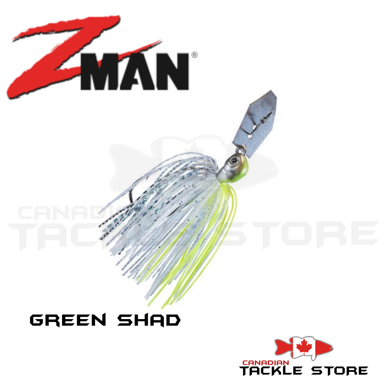 Z-Man Chatterbait Jack Hammer 3/8 OZ / GREEN PUMPKIN SHAD