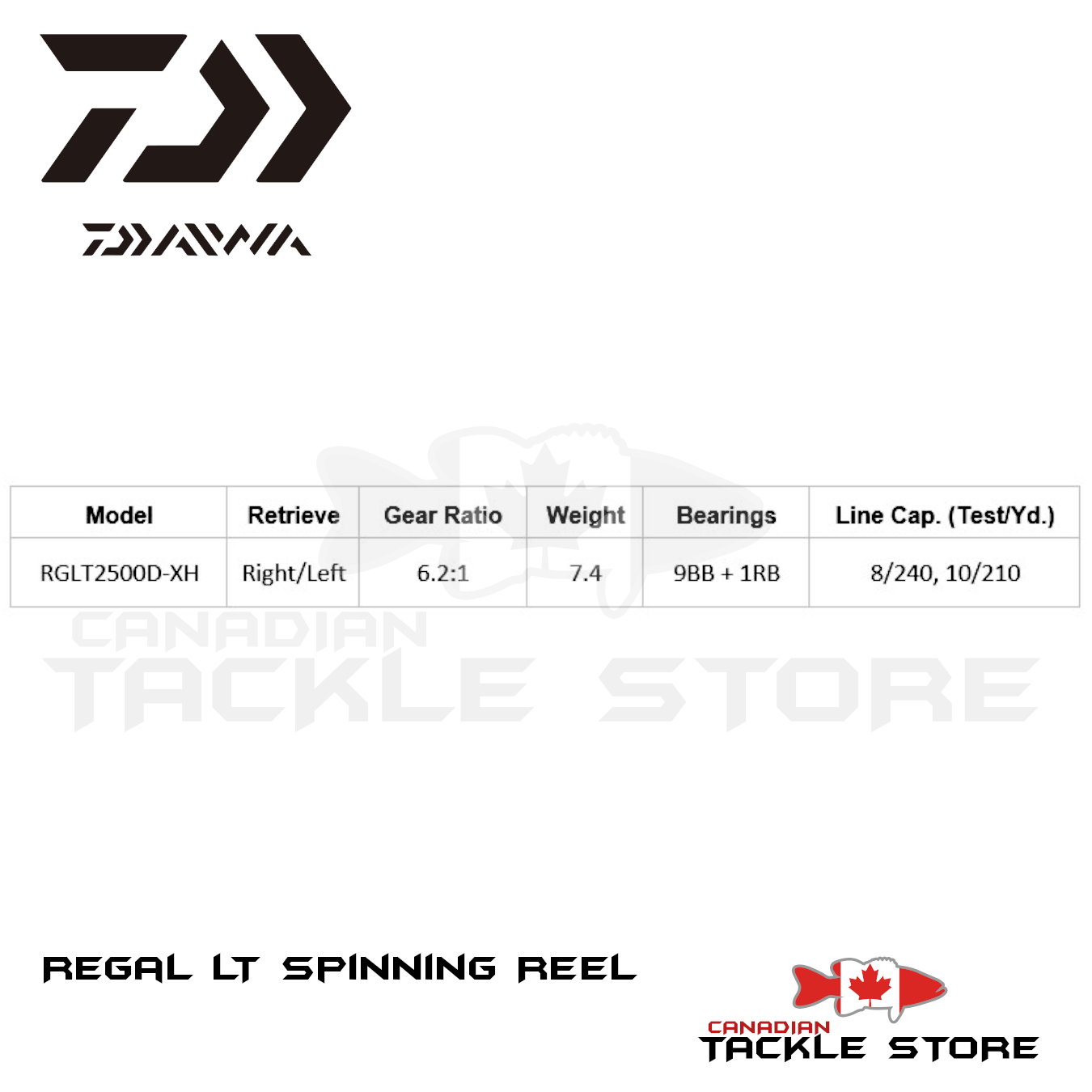 Daiwa Regal LT Spinning Reel – Canadian Tackle Store
