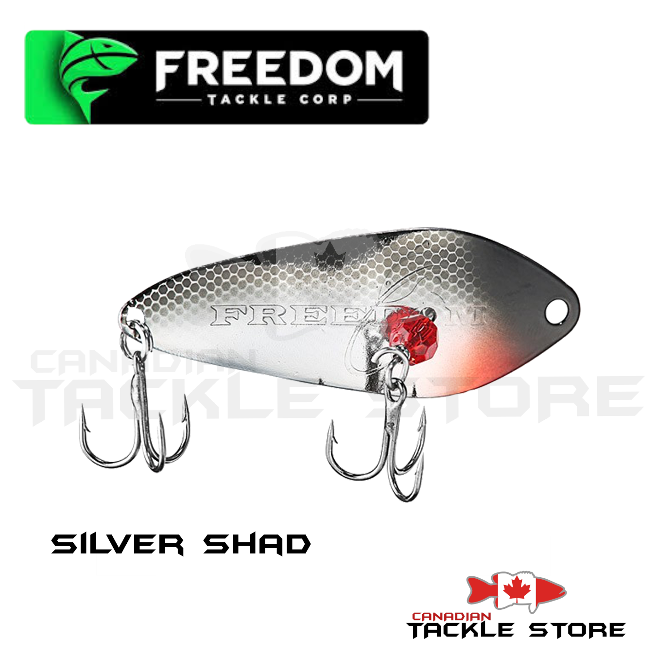 Freedom Tackle Minnow Spoon 3 | 5/8 oz. / Silver Shad