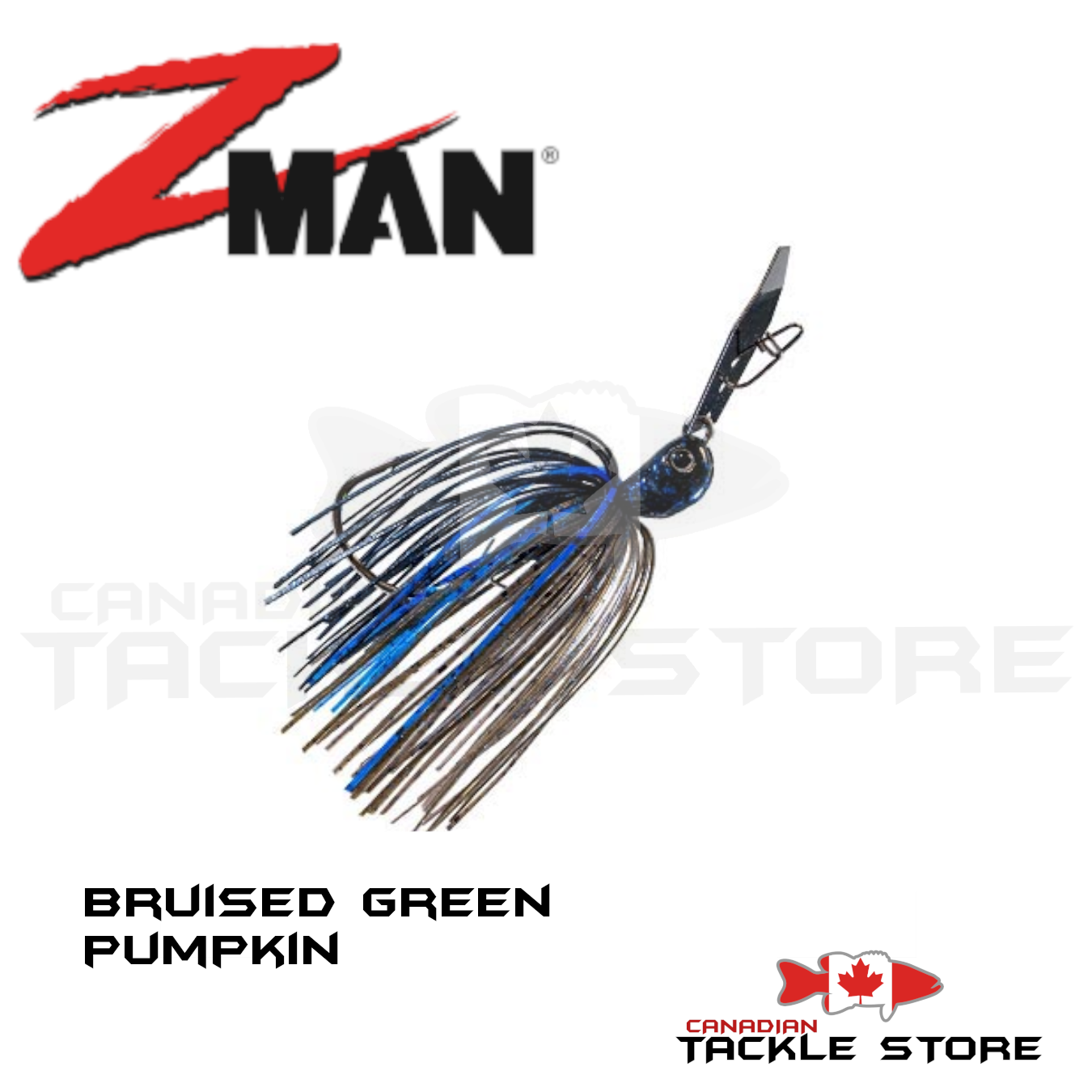 Z-Man Chatterbait Jack Hammer 3/8 OZ / Bruised Green Pumpkin