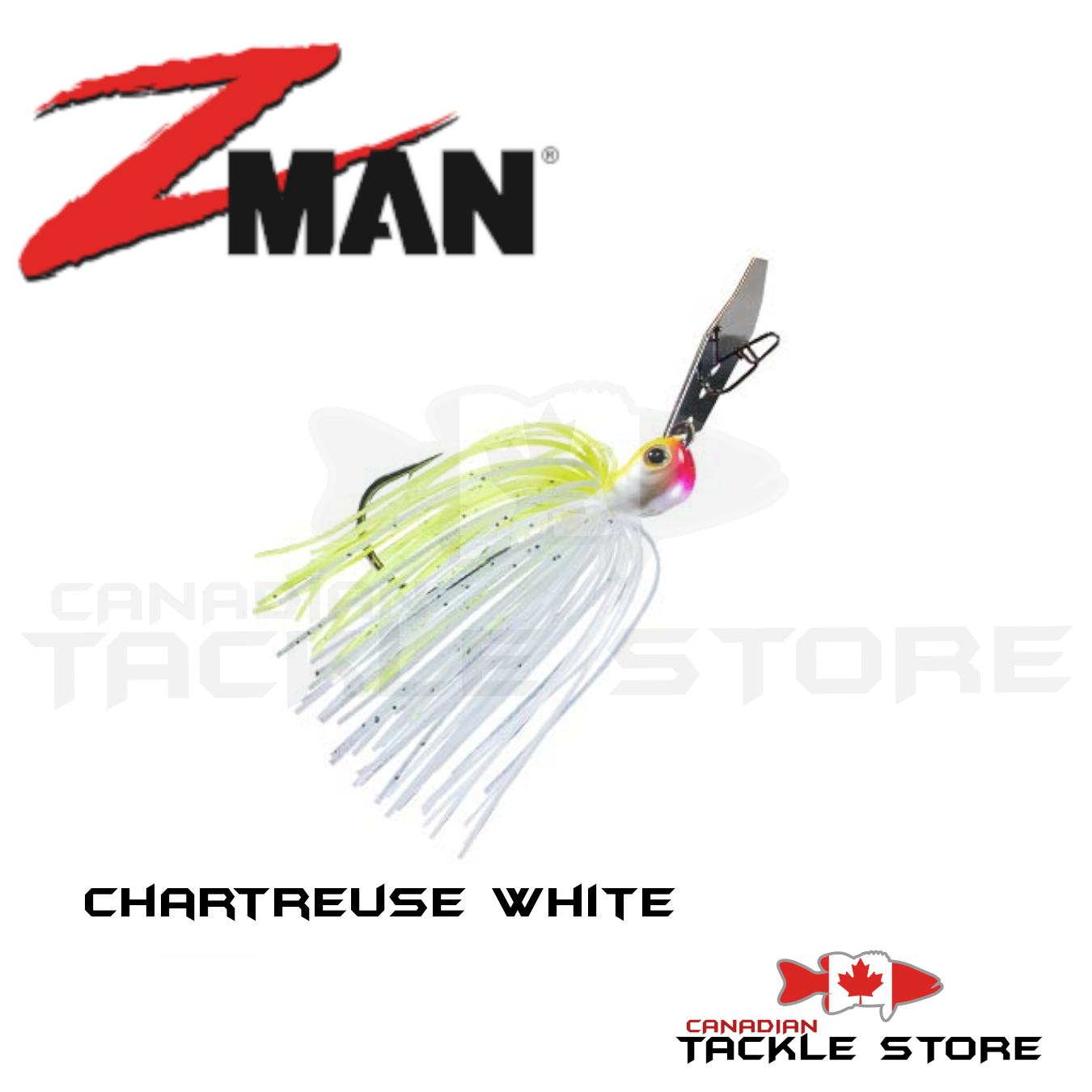 Z-Man Chatterbait Jack Hammer 3/8 OZ / Chartreuse White
